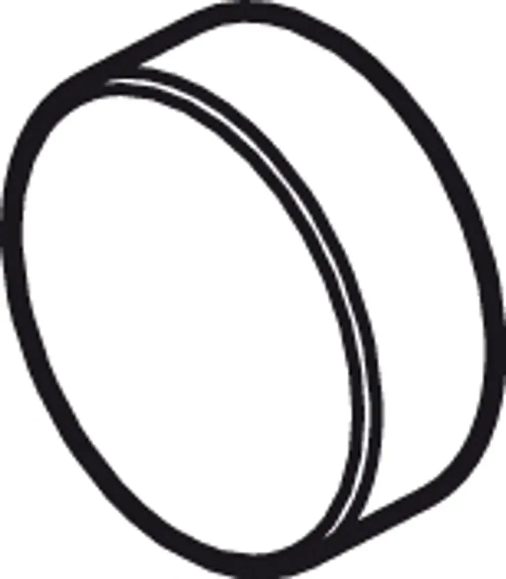 Gummikappe von Ideal Standard, runde Form mit zwei parallel verlaufenden Rillen, auf gerader Fläche platziert.